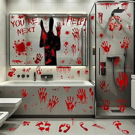67-Count Halloween Window & Floor Clings for $2.99