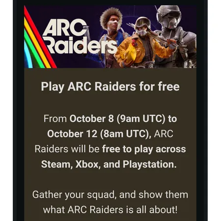 Play ARC Raiders for Free this Weekend