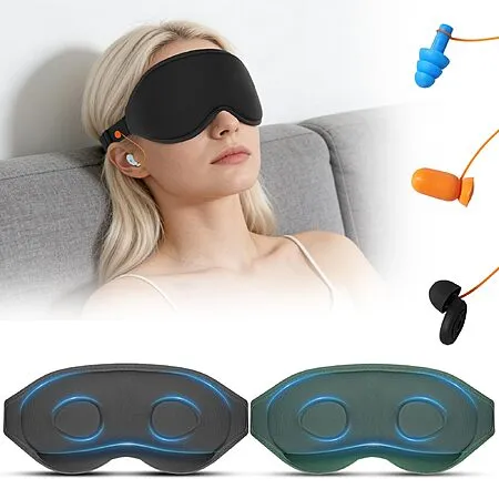 Sleep Mask with Earplug Keeper for $3.51