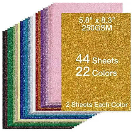 44-Sheet Glitter Cardstock for $3.49