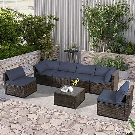 JUSKYS 7-Piece Patio Furniture Set for $383