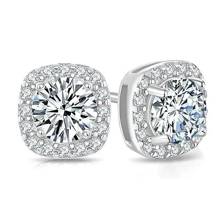 50% Off Moissanite Sterling Silver Earrings