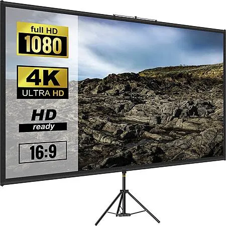 Portable 100 Inch Projector Screen for $28.40