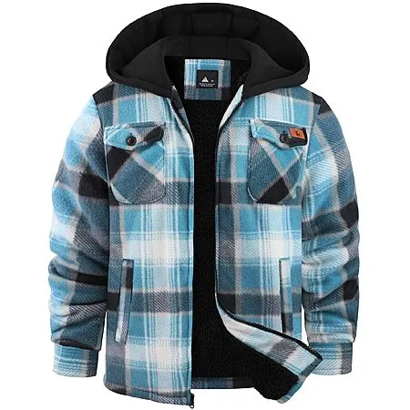 50% Off ZITY Boys' Sherpa-Lined Flannel Jacket