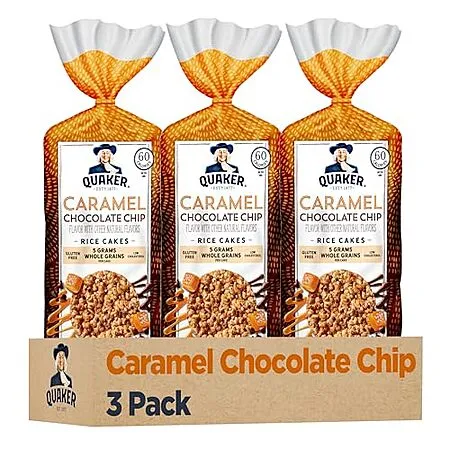 $10.44 for 3-Pack Quaker Large Rice Cakes (Caramel Chocolate Chip)