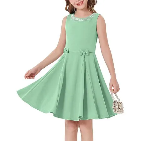 50% Off Girls Sleeveless Formal Dress!
