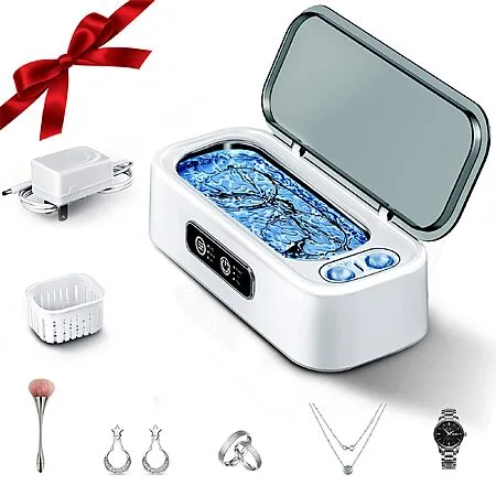Dual-Chamber Ultrasonic Jewelry Cleaner for $15.29!
