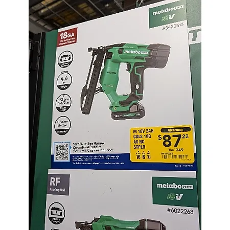 Metabo HPT 18V Narrow Crown Finish Stapler available now