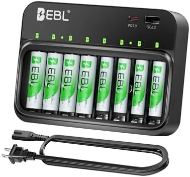 Rechargeable Batteries and Charger for $15.99
