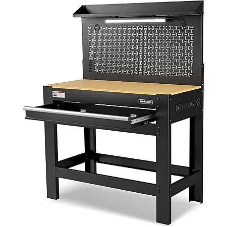 $229.49 for the WORKPRO 45" Garage Workbench with Storage