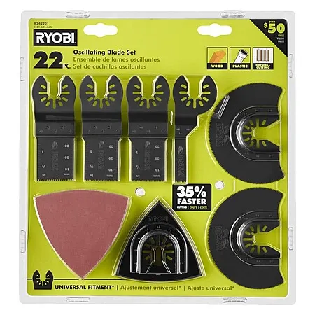 75% Off RYOBI Oscillating Blade Set!
