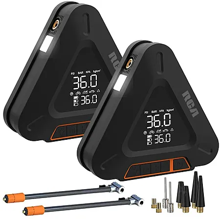 2-Pack RCA Tire Inflator & Emergency Tools for $39.99
