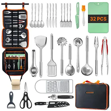 32-Piece Camping Utensils Set for $25.37