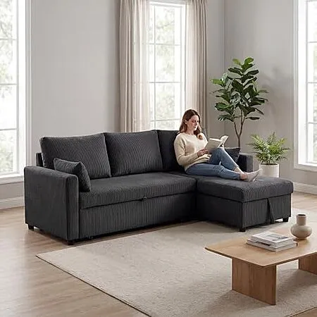 Save $30 on Trygoal 85" L-Shape Sleeper Sofa!