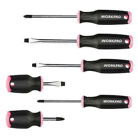 WORKPRO 6-Piece Magnetic Screwdriver Set for $9.79