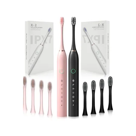$11.99 for 2-Pack Rechargeable Electric Toothbrushes & 8 Brush Heads