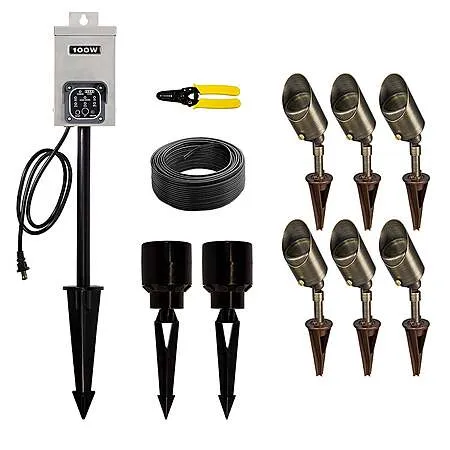 Ends Today: $90 Off VOLT Low Voltage LED Outdoor Spotlight 6-pack Kit