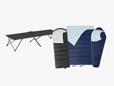 Amazon Basics Camping Cots & Sleeping Bags on Woot!