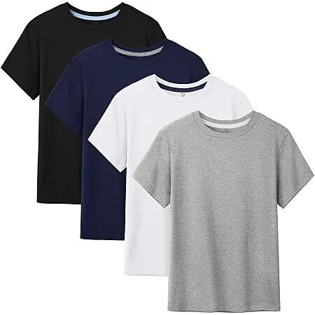 4-Pack HoeVou Boys' Cotton T-Shirts for $9.49!