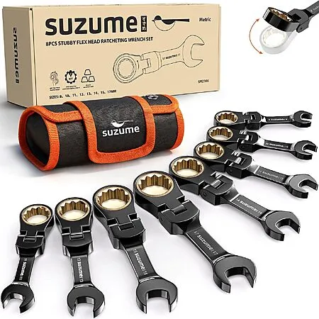 8-Piece SUZUME Ratcheting Wrench Set for $25.34