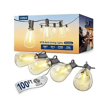 $5.99 for VIPAR Outdoor String Lights!