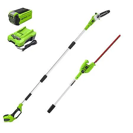 Greenworks 40V 8" Cordless Pole Saw & Trimmer for $135.99