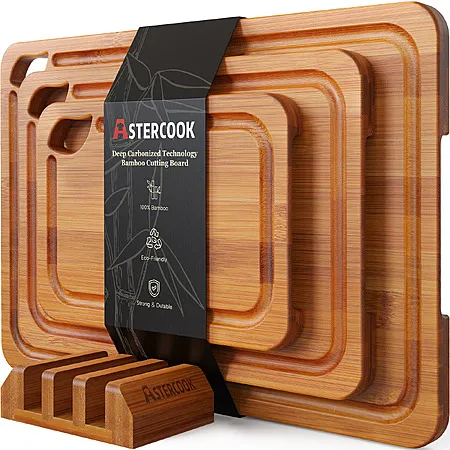 Astercook Bamboo Cutting Board Set for $23.99