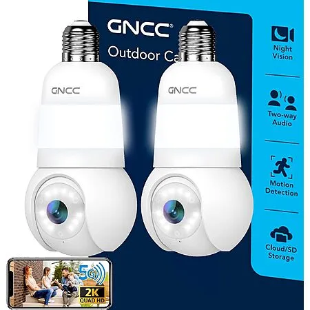 20% Off GNCC 2K Light Bulb Security Camera Pack!
