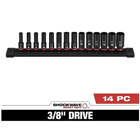 Milwaukee Shockwave 14-Piece Impact Socket Set for $49.97