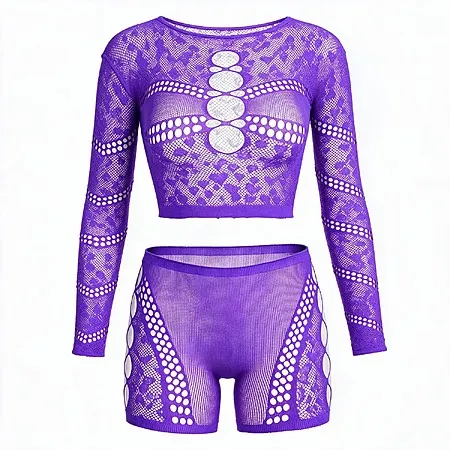 Fishnet Crop Top and Shorts Set for $5.49!