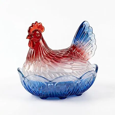 50% Off AIMINTSEN Glass Hen Candy Dish!