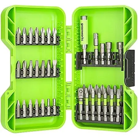 $6.99 for the 40-Pc Greenworks Impact-Rated Hex Shank Screwdriver Set