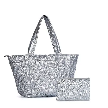 20" Bug Checkered Nylon Women's Laptop Tote Bag for $13.99