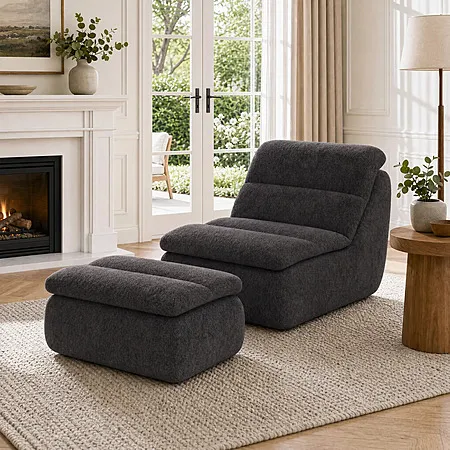 Accent Chair & Ottoman Set for $165.99