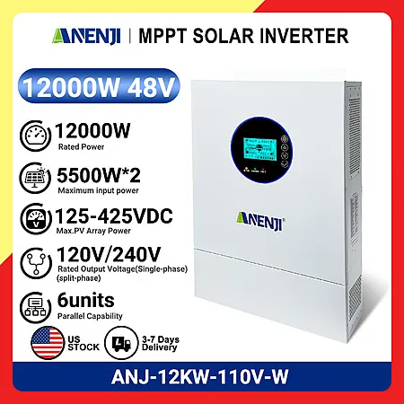 ANENJI 120V/220V 12KW Solar Charger Inverter for $826.40