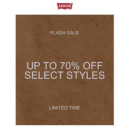 Up to 70% Off Levi’s Select Styles!