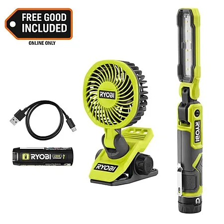 Ryobi Inspection Flashlight and Clamp Fan for $39.97