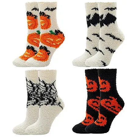 50% Off BONANGEL Women's Halloween Fuzzy Socks!