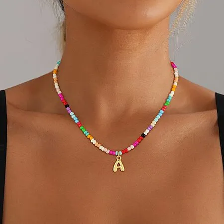 Colorful Initial Necklace for $3.99!