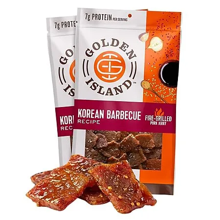 Golden Island Korean BBQ Pork Jerky 2-Pack for $13.63