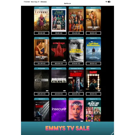 Fanflix Emmy’s TV sale with 10%+ Off!