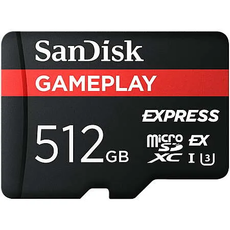 512GB SanDisk GamePLAY microSD Express Card for $98
