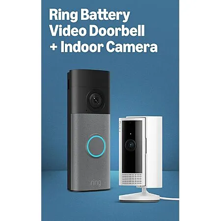 Ring Battery Doorbell & Indoor Cam Bundle for $49.99